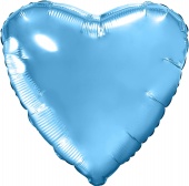 Шар 18"/46 см Сердце холодно-голубой 758120