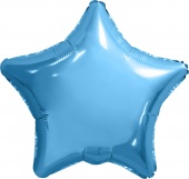 Шар 19"/48 см Звезда голубой 757383