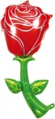 Шар 36"/91 см Цветок роза, красн. 190245