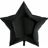 Шар 36"/91 см Звезда черный 36204K