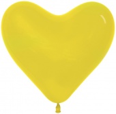 6"/15 см Сердце Желтый (020) пастель 100шт 623191