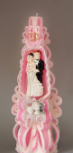 Свеча свадебная-большая "Молодожены" (розовая) 906928 