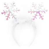 Ободок Снежинки, жемчуж. перелив, бел. 6230554