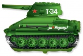 Шар 31"/79 см Фигура,Танк Т-34 зеленый 901672RU