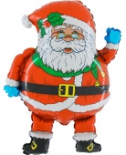 Шар 14"/36 см Мини-фигура Дед Мороз в очках 902517