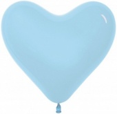 6"/15 см Сердце Светло-голубой (140) пастель 100шт 621876 