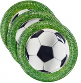Тарелка Футбол зеленый 23см 8шт/Р 1502-2036