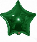 Шар 32"/78 см Звезда/зеленый 306500VE