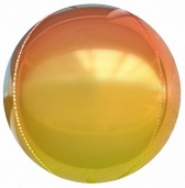 Шар 24"/61 см Сфера 3D оранжевый градиент 550020