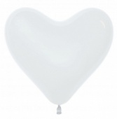 6"/15 см Сердце Белые (005) пастель 100шт 623108