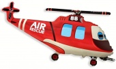 Шар 38"/97 см Фигура Вертолет-спасатель, красн. 901747