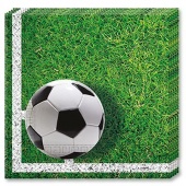 Салфетка футбол зеленый 33 см 20шт/Р 1502-2023