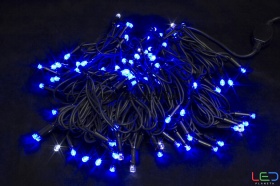 Эл.гирлянда 150 лампочек черн.провод (синий цвет)