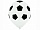 Шелкография пастель 14" Мяч футбол классика 25шт 1103-2052