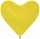 6"/15 см Сердце Желтый (020) пастель 100шт 623191