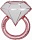 Шар 33"/84 см Фигура Кольцо с бриллиантом, роз. золото 23547