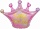 Шар 30"/76 см Фигура, Корона Маленькая принцесса (искорки звезд), роз. градиент R2577